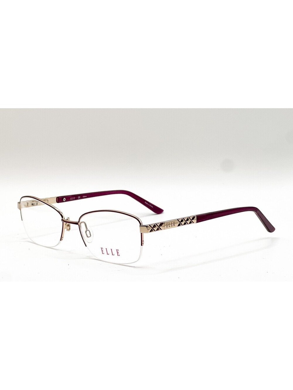 Elle EL13438 WI Wine Red Cat Eye Authentic Eyeglass Frames 52-17-135